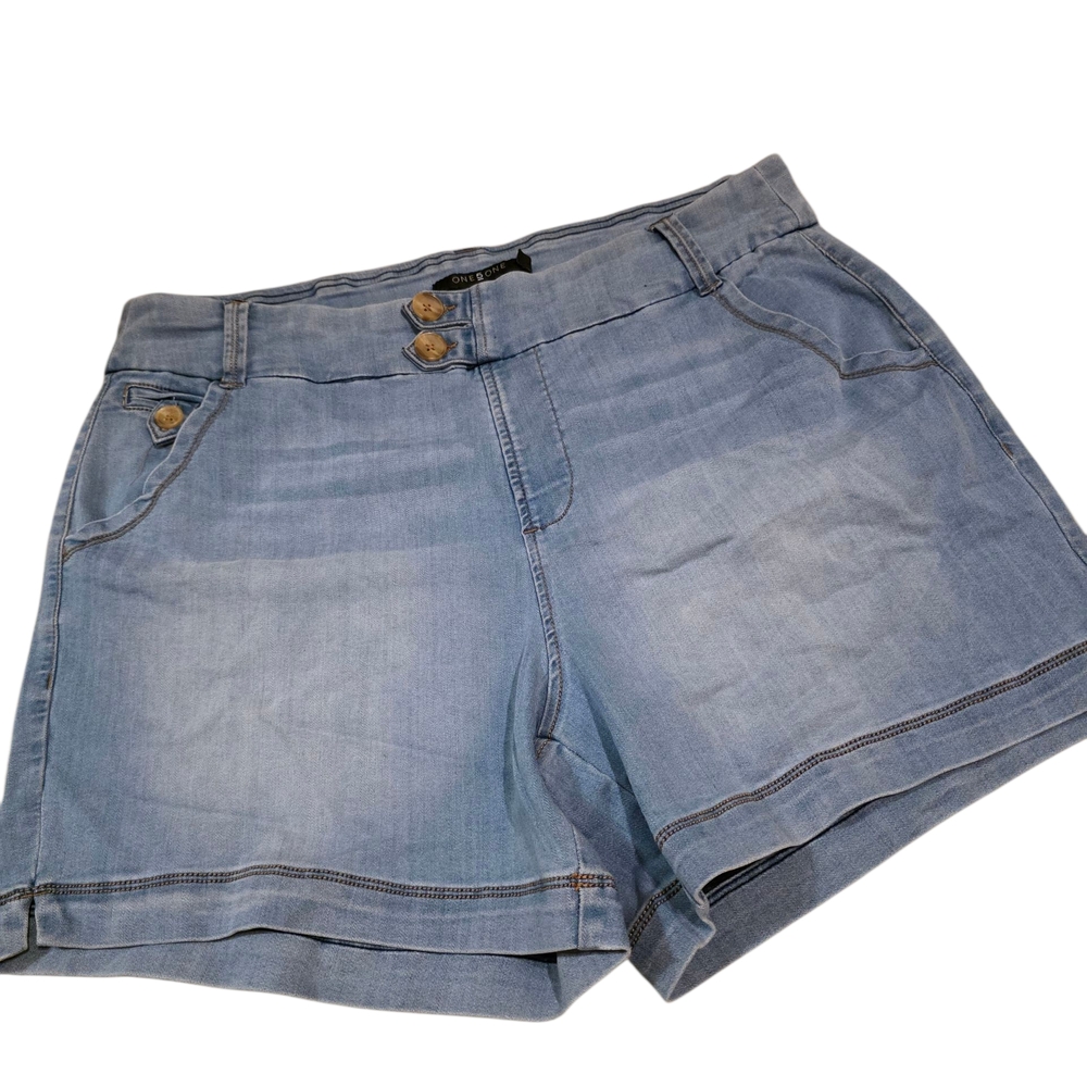 One5one Denim Blue Women's Shorts stretchy Size 2XL